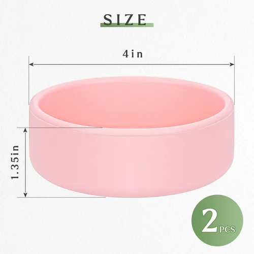 Miniatura 6 de Moldes de silicona para huevos – 2 moldes para huevos para freidora de aire, molde reutilizable para huevos de 4 pulgadas, magdalenas de huevo, Rosa