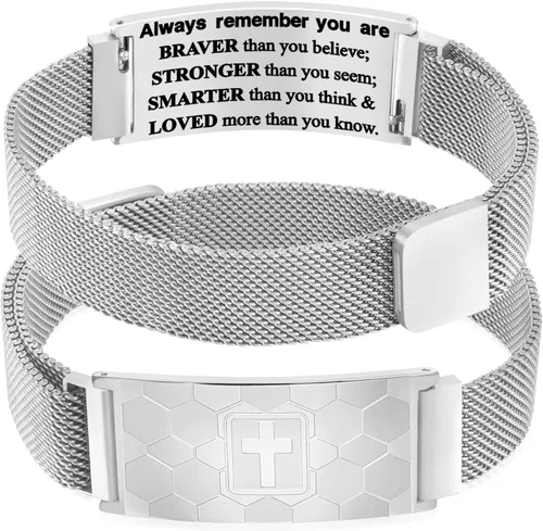 Miniatura 57 de Regalos de graduación, pulsera de fútbol, fútbol, baloncesto, béisbol, regalos de pulsera, pulseras de cruz de fe para hombres, bautismo, primera