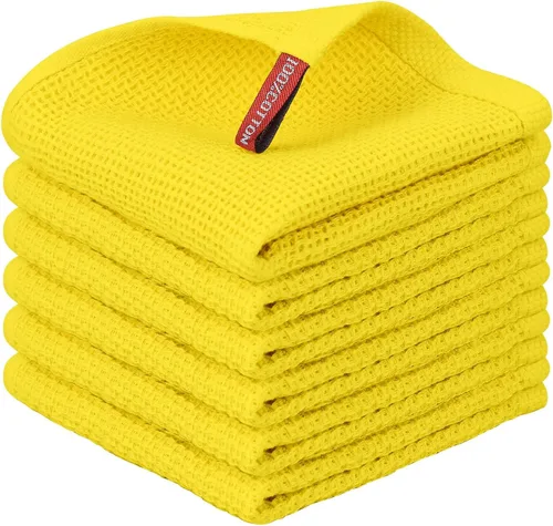 Miniatura 32 de Nialnant - Toalla de cocina 100% algodón, tejido gofre, suave, absorbente y de secado rápido, toallas para secar platos, trapos de limpieza - Multi