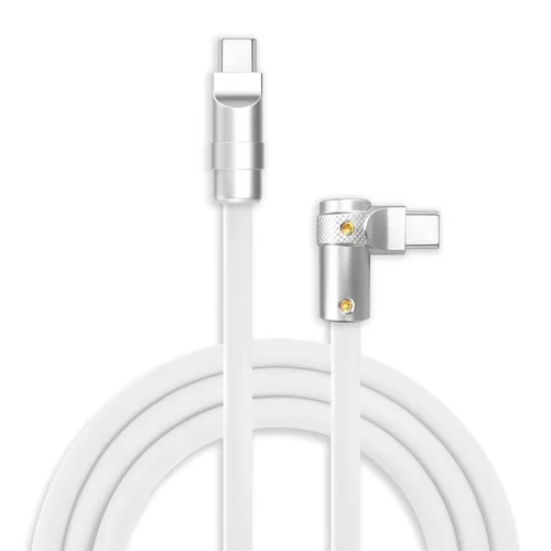 Miniatura 19 de chubbycable FlexElbow - Cable de carga rápida de 90 grados y 240 W, cable USB C en ángulo recto, cable de carga de silicona compatible con iPhone