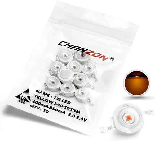 Miniatura 14 de Chanzon 10 piezas de chip LED de alta potencia de 1 W de espectro completo para plantas