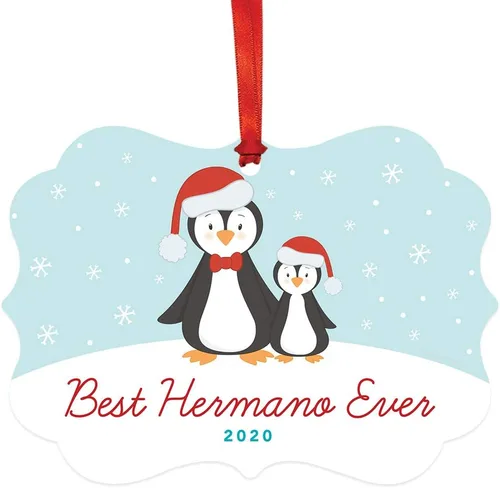 Miniatura 12 de Andaz Press Adorno de recuerdo de Navidad con marco de fantasía de familia española, Nuestra Primera Navidad Como UNA Familia De Tres 2024, Familia