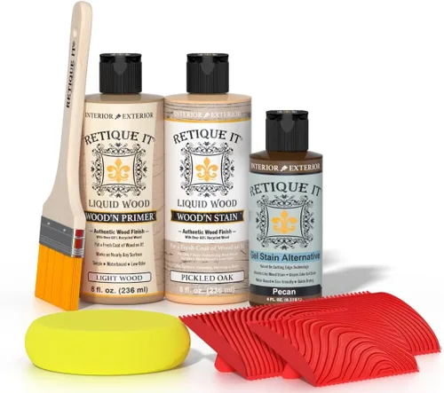 Miniatura 56 de Retique It Kit multiusos con acabado de madera - GO Beyond de madera falsa con imprimación a base de madera líquida pintable y tinte de gel - 60