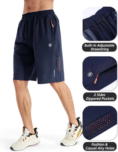 Miniatura 3 de HIFEOS Pantalones cortos deportivos para hombre, pantalones cortos de entrenamiento para correr, tenis, gimnasio, 5, 7, 9 pulgadas, cómodos