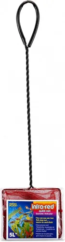 Miniatura 20 de Penn-Plax Quick-Net Aquarium Fish Net - Fine Mesh, Vinyl-Covered Braided Handle - Small Aquarium Cleaning Tool for Gentle Fish Handling - Use in