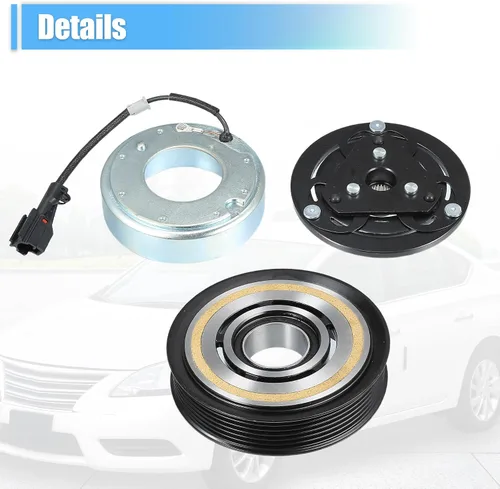 Miniatura 7 de uxcell Juego de embrague de compresor de CA Reemplazar para Subaru Impreza 2012-2016 A/C Embrague Conjunto de reparación