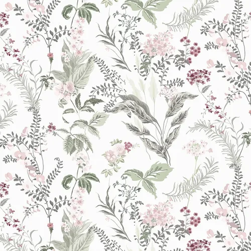 Miniatura 12 de Vinjiasin Papel Tapiz Despegar y Pegar Papel Tapiz Floral Autoadhesivo Removible Papel de Contacto Vintage de Flores y Hojas Papel de Pared