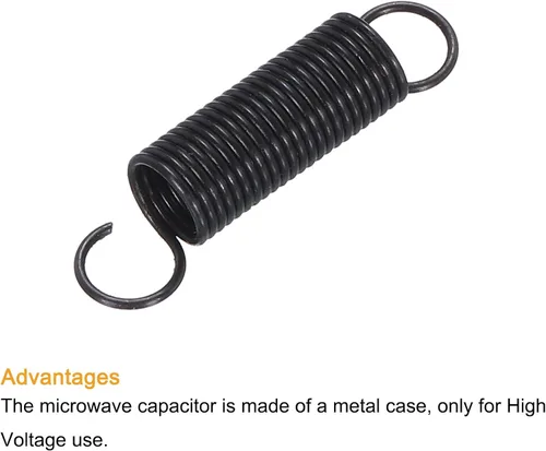Miniatura 4 de MECCANIXITY Muelle de puerta para horno de microondas, resorte universal de aluminio, 0.276x0.984 in, compatible con estufa de horno, negro, 4
