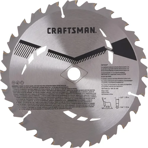 Miniatura 3 de CRAFTSMAN CMAS3725243 Paquete de 3 hojas de sierra circular de carburo de 24 dientes de 7-1/4 pulgadas