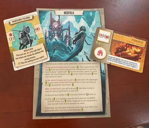 Miniatura 2 de Stonemaier Games: Tapestry: Fantasies & Futures Expansion de Chris Scaffidi & Mike Young Añadir al tapiz Nuevas civilizaciones, tarjetas