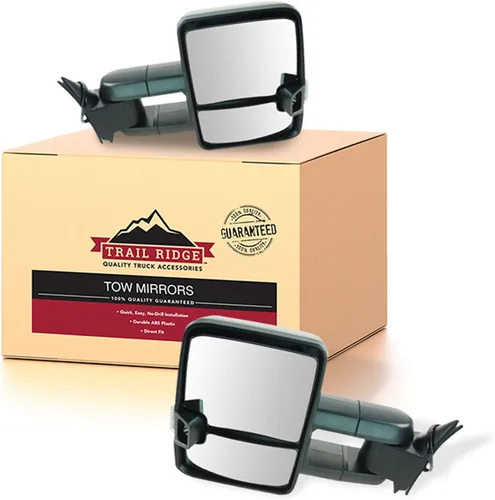 Miniatura 25 de Trail Ridge Juego de espejos de remolque de 2 piezas para el lado del conductor y del pasajero compatible con Ford F-150 FO1320479 FO1321479