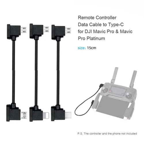 Miniatura 2 de cablecc 3 unids/set controlador remoto cable de datos tipo C y micro y micro USB para Mavic Pro Platinum Mavic Park RC Accesorios