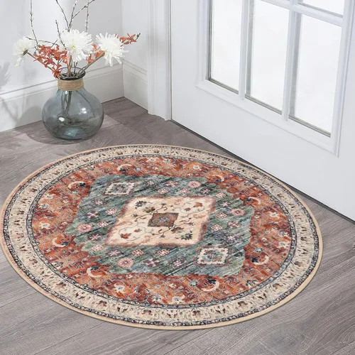 Miniatura 197 de KOZYFLY Alfombra Pequeña de Área 2x3 Pies Alfombras para Entrada Lavable Boho Alfombra de Entrada Antideslizante Tapete de Puerta Interior Entrada