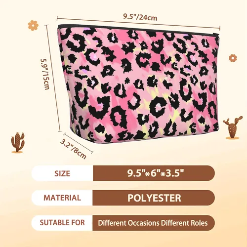 Miniatura 3 de Bolsa de maquillaje con hojas de plátano, bolsas de cosméticos para mujer, mini bolsas portátiles de viaje con flores tropicales, neceser