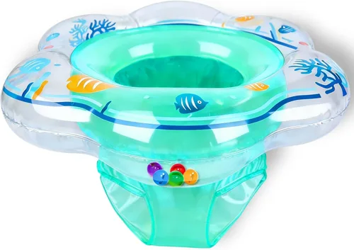 Miniatura 8 de AMENON Flotador de piscina para bebé con asiento para edades de 6 a 12 meses Double Airbags, Reinforced Seat, Non-toxic PVC, Leak-Proof, 30lb Azul
