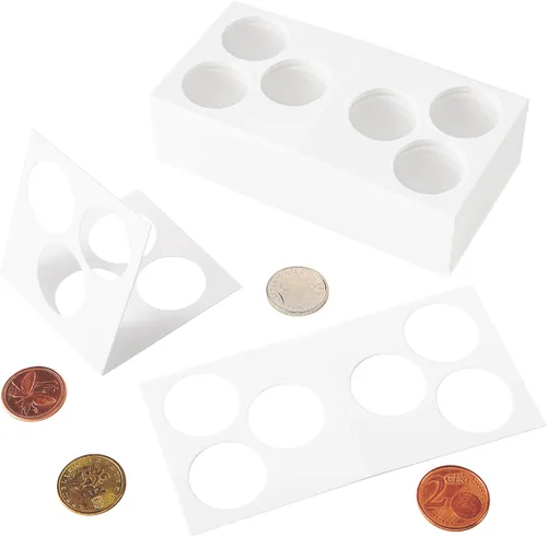 Miniatura 6 de Uncle Paul Cartulinas para monedas para cuartos de dólares - 50 soportes de cartón de 1.043 in/1.04 pulgadas para bolsillos de 2 x 2 pulgadas CS07265