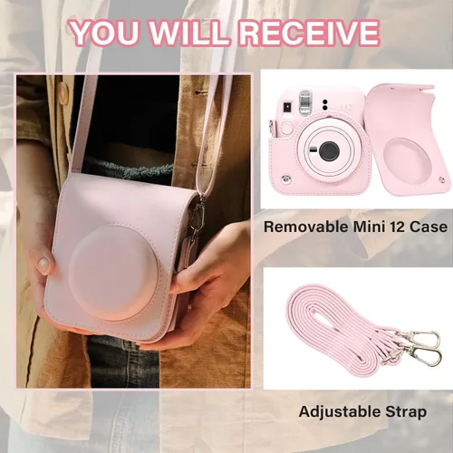 Miniatura 5 de Rieibi Funda de cámara compatible con Fuji Instax Mini 12 - MINI 12 - Funda de transporte para cámara instantánea Fujifilm Instax Mini 12 - Funda