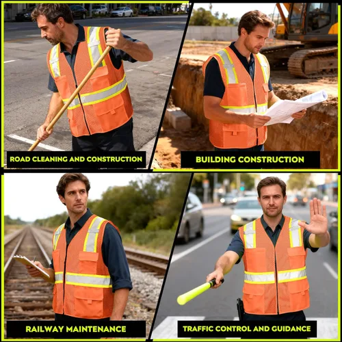Miniatura 4 de Chalecos de seguridad con logotipo personalizado (S, M, L, XL, 2XL, 3XL, 4XL) Chalecos de seguridad reflectantes de alta visibilidad Clase 2