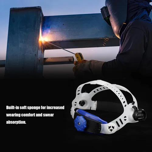 Miniatura 2 de Conjunto de casco de repuesto para la cabeza, casco de soldadura, diadema ajustable de ABS, diadema integrada para oscurecimiento solar automático
