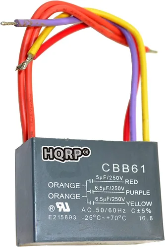 Miniatura 20 de HQRP Condensador de ventilador de techo CBB61 1uf+2uf de 3 cables listado UL