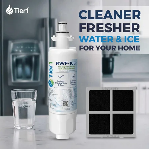 Miniatura 2 de Tier1 RWF1052 ADQ36006101 Combo de filtro de agua y aire para refrigerador Reemplazo para filtro de refrigerador LG LT700P y Kenmore 9690