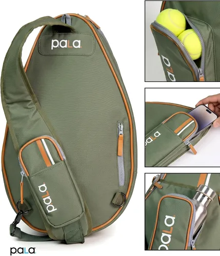 Miniatura 2 de P.ala Multi-Sport Crossbody Padel Bag – Fits 2 Padel Rackets, Lightweight 2.07 lb, Fence Hook, 13” Device Sleeve, Compact Racket Bag for Padel, Verde