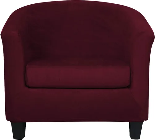 Miniatura 14 de ele ELEOPTION Funda de terciopelo para silla de club, 2 piezas, funda protectora de muebles con parte inferior elástica, funda de sofá súper suave 01