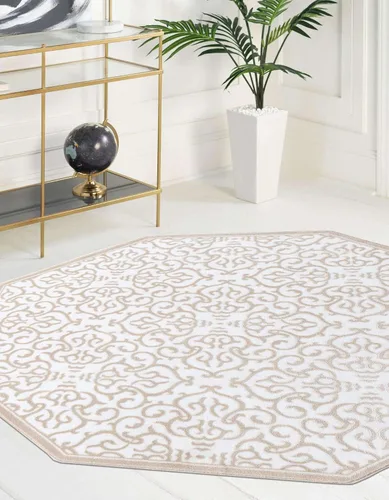 Miniatura 14 de Unique Loom Colección Rushmore Alfombra de Área - Taft (2' 6" x 13' 1" Corredor, Blanco Nieve/Beige)