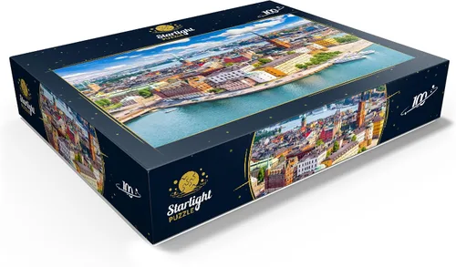 Miniatura 3 de MyPuzzle Stockholm Old Town (Gamla Stan) Cityscape from City Hall Square, Suecia, rompecabezas prémium de 100 piezas para adultos