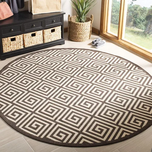 Miniatura 25 de SAFAVIEH Linden Collection - Alfombra lavable para exteriores, alfombra de pasillo de 2.2 x 8 pies, color rojo y crema, no desprende pelusa y fácil