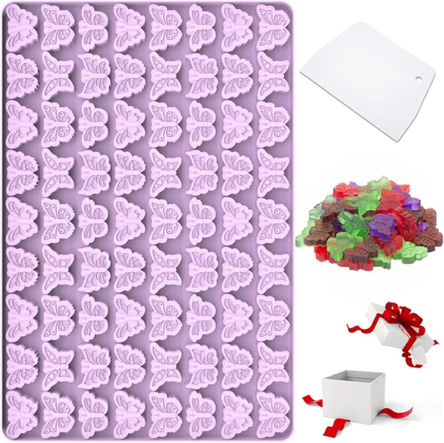 Miniatura 12 de Mini molde de silicona con forma de corazón, 150 cavidades en forma de corazón, moldes de chocolate para dulces, fondant, gomitas, gelatina, molde