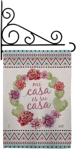 Miniatura 8 de Southwest Mi Casa ES su - Bandera de jardín regional de cactus del desierto regional, país suculenta, área particular, pequeña, decorativa, regalo