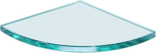 Dulles Glass Estante de vidrio flotante redondo de 6 x 6 pulgadas, templado, 3/8 pulgadas de grosor, vidrio pulido plano