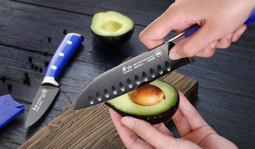 Miniatura 6 de Cangshan S+ Series 1022124 Juego de cuchillos de iniciación Santoku de acero alemán forjado de 2 piezas con revestimiento de titanio, con fundas