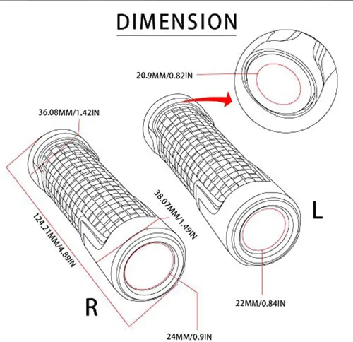 Miniatura 6 de 2 piezas de empuñaduras de manillar para motocicleta 7/8" 22mm para Honda CBR600F CBR125R CBR150R CBR250R CBR400 NC23 NC29 CBR600 F2 F3 F4 F4i