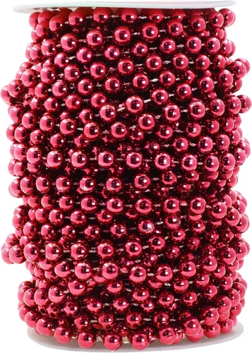 Miniatura 50 de Mandala Crafts Rollo de cadena de perlas negras de 0.157 pulgadas (0.157 in), guirnalda de perlas de 44 yardas para decoración de bodas, arreglos