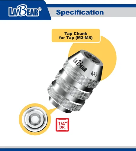 Miniatura 2 de LABEAR 1/4" DR M3~M8 Portabrocas intercambiable, portabrocas ajustable, portabrocas