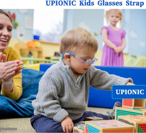 Miniatura 5 de Correa ajustable para lentes para niños, 5 piezas, retenedor de anteojos sin cola, banda para lentes para patillas con agujero