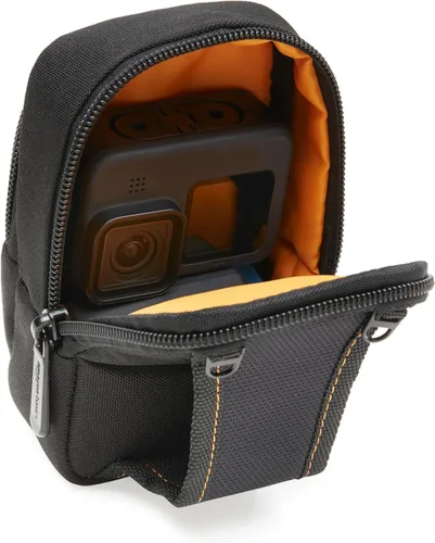 Miniatura 8 de Amazon Basics - Funda grande para cámara de apuntar y disparar, dimensión interior 5.2 x 3.2 x 1 pulgadas, negra, sólida