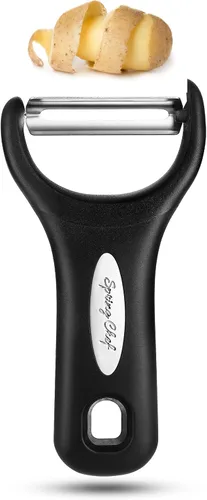 Spring Chef Pelador de verduras en forma de Y de acero inoxidable para cocina - Pelador de patatas de alta resistencia con cuchillas ultra afiladas