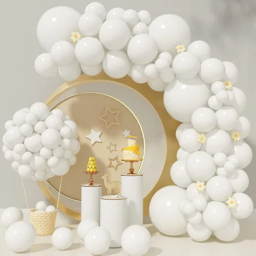 Miniatura 11 de Kit de arco de guirnalda de globos rosa bebé, 110 globos de látex rosa, 5/10/12/18 pulgadas, revelación de género, baby shower, boda, decoración