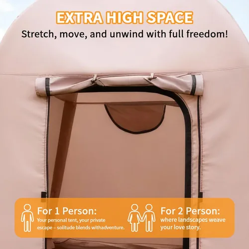 Miniatura 5 de Inflatable Camping Tent with Hand Pump,4 Season Waterproof Outdoor Oxford Blow up 2-4Person with Mesh Windows & Door Tent House.