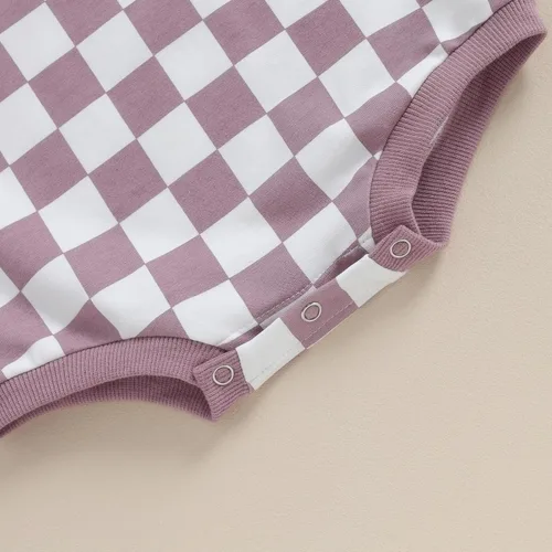 Miniatura 7 de Karuedoo Sudadera a cuadros para bebé niño y niña, mameluco de gran tamaño, manga larga, con burbujas, ropa neutra para otoño
