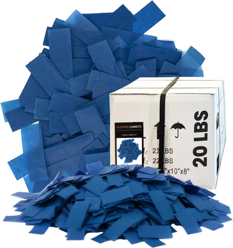 Miniatura 46 de Ultimate Confetti, Confeti Biodegradable Azul Bebé - Confeti de Papel de Seda Rectangular Revoloteante para Uso en Cañones y Lanzadores – Confeti