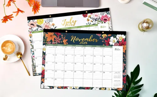 Miniatura 6 de Calendario de escritorio 2026, enero de 2026 a diciembre de 2026, calendario mensual grande de escritorio 2026, 17 x 12 pulgadas, almohadilla