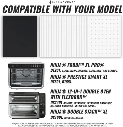 Miniatura 4 de INFRAOVENS Papel pergamino tostador para Ninja Foodi DT201 DCT401, Prestige DT501 DT551, doble pila XL DCT601 DCT651, hojas de horno para horno