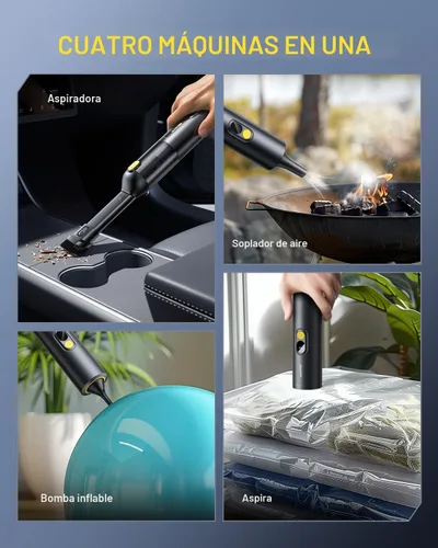 Miniatura 2 de AUXITO Aspiradora de Coche Portátil Inalámbrica 14000 Pa de Succión, Aspiradora de Mano Sopla y Aspira 2 en 1, Aspiradora Pequeña de Mano para Negro