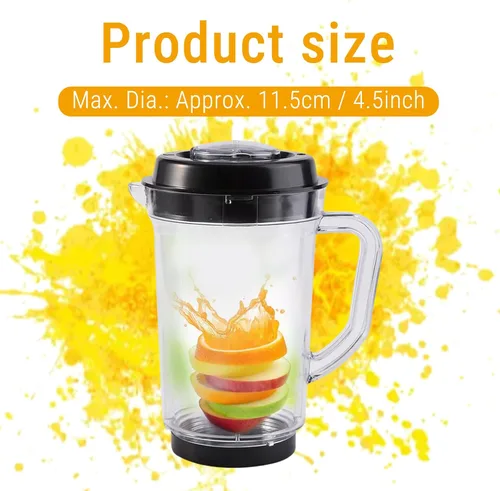 Miniatura 2 de Jarra de repuesto para licuadora, 33.8 fl oz de grado alimenticio de PC transparente, contenedor compatible con licuadora para modelos Magic Bullet