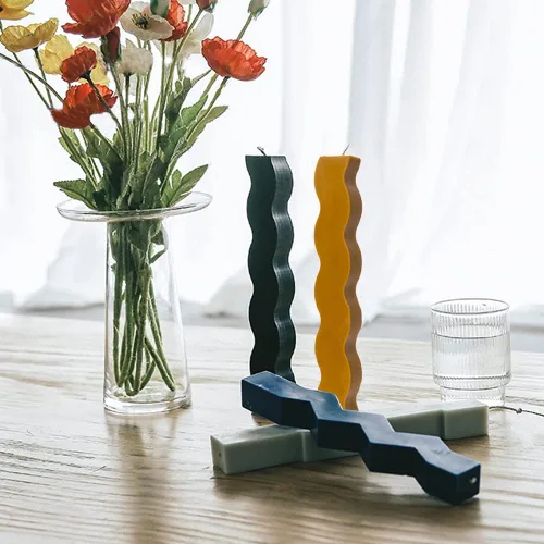 Miniatura 7 de Moldes de silicona para velas, molde único de resina de silicona para pilar aromaterapia, velas, jabón, cera de jabón, molde de fundición epoxi