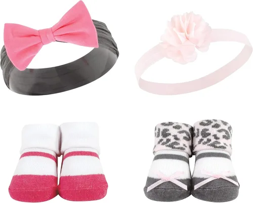 Miniatura 7 de Hudson Baby Conjunto de regalo de diadema y calcetines para niña